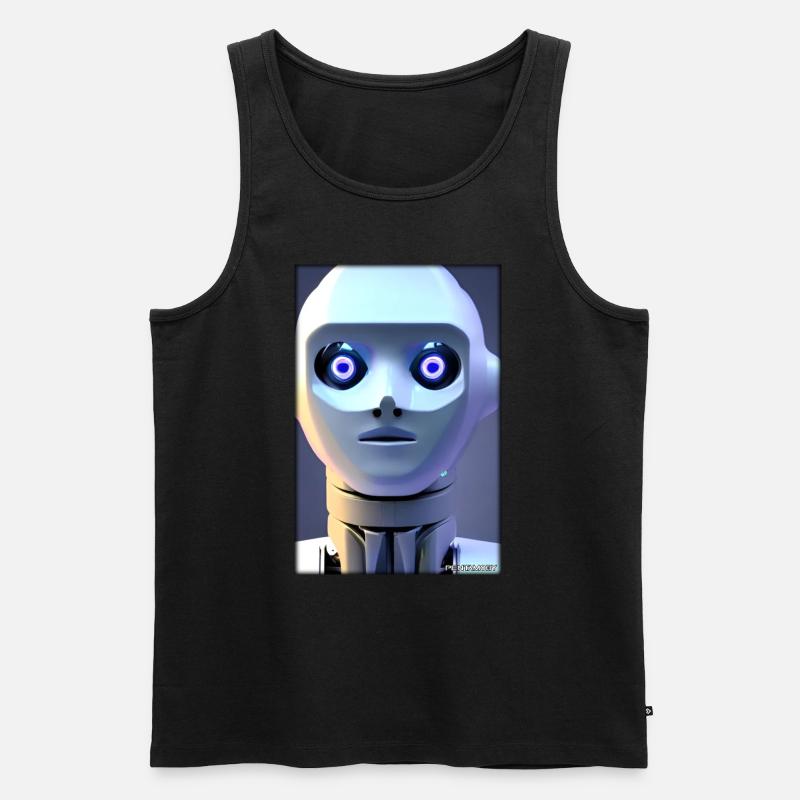 Robot Future Technology Science Android - Men's Premium Organic Tank Top - black