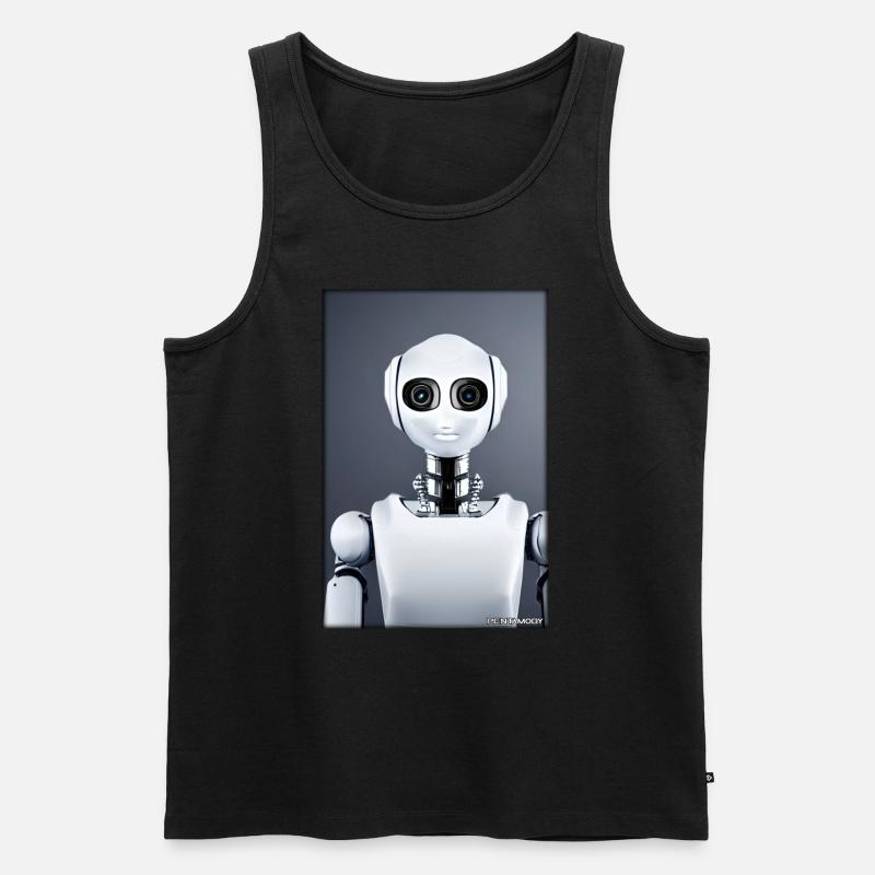Robot Future Technology Science Android - Débardeur bio Premium Homme - noir