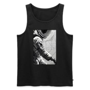 Astronaut Future Sci-Fi Technology - Men's Premium Organic Tank Top - black - Front - AI Model Male 178 light (178cm)