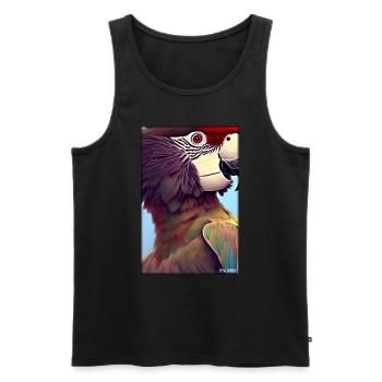 Papagei Papageien Vogel Vögel Ara Tier Wildtier - Männer Premium Bio Tank Top - Schwarz - Vorne - Michal (187cm)