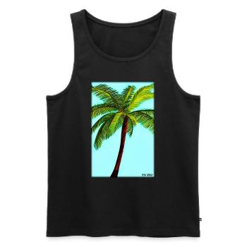Palm Beach Holiday Summer Sun Sea Travel Holidays - Débardeur bio Premium Homme - noir - Devant - Michal (187cm)