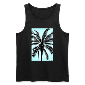 Palm Beach Holiday Summer Sun Sea Travel Holidays - Débardeur bio Premium Homme - noir - Devant - Michal (187cm)