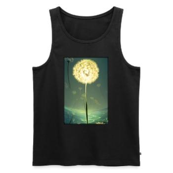 Pissenlit Pissenlit Asteraceae Fleur Printemps - Débardeur bio Premium Homme - noir - Devant - Michal (187cm)