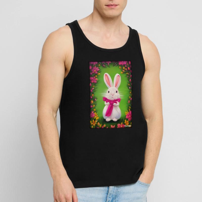 Rabbit Easter Easter Pet Easter Holiday Men's Premium Organic Tank Top