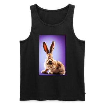 Lapin de Pâques lapin Pâques Vacances de Pâques - Débardeur bio Premium Homme - noir - Devant - Michal (187cm)