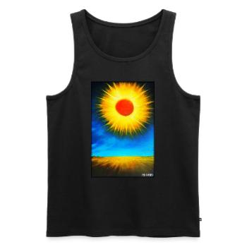 Sun Summer Nature Holiday Sunshine Sunlight - Men's Premium Organic Tank Top - black - Front - AI Model Male 178 light (178cm)
