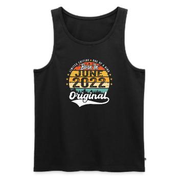 Born in June 2022 Birthday Gift June 2022 - Männer Premium Bio Tank Top - Schwarz - Vorne - Michal (187cm)