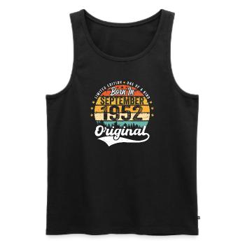 September 1952 Jubilee 1952 September - Men's Premium Organic Tank Top - black - Front - Michal (187cm)