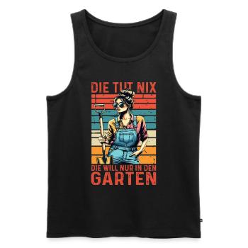 Garten Geschenk Gärtnerin Geburtstag Geschenk - Männer Premium Bio Tank Top - Schwarz - Vorne - Michal (187cm)