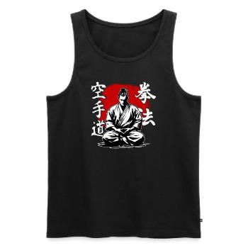 Style d’arts martiaux de karaté Kenpo samouraï - Débardeur bio Premium Homme - noir - Devant - Michal (187cm)