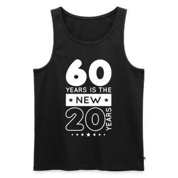 Anniversary 60 years - Men's Premium Organic Tank Top - black - Front - Michal (187cm)