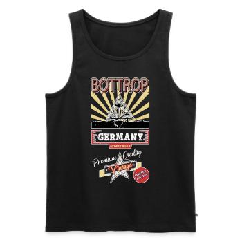Bottrop Deutschland Stadt Skyline Vintage Retro - Männer Premium Bio Tank Top - Schwarz - Vorne - Michal (187cm)