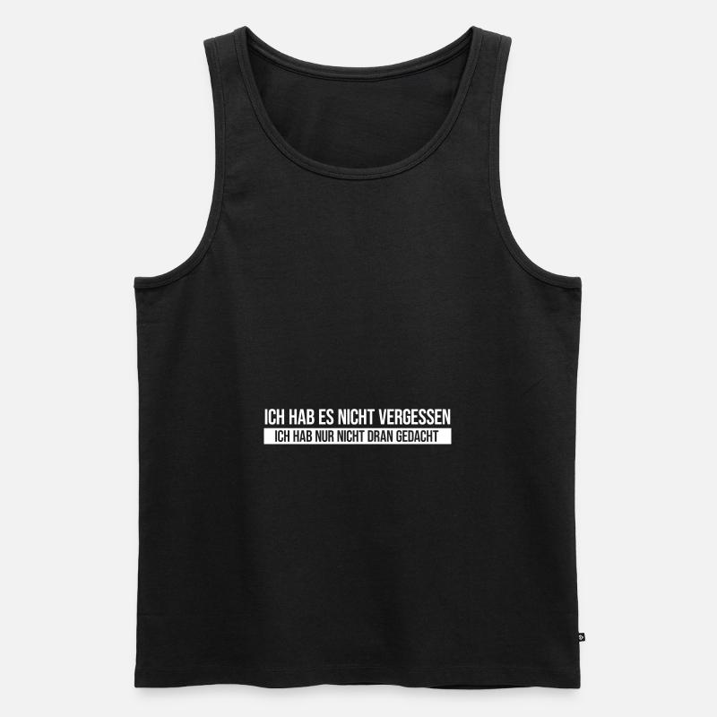 Nicht Vergessen - Männer Premium Bio Tank Top - Schwarz