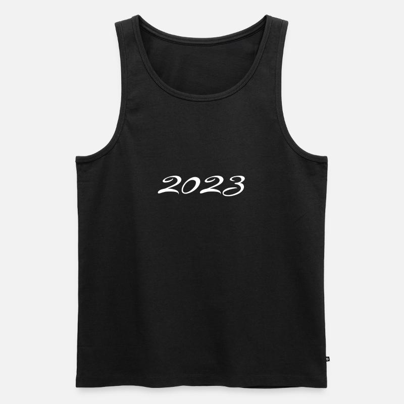 2023 Tshirt - Männer Premium Bio Tank Top - Schwarz