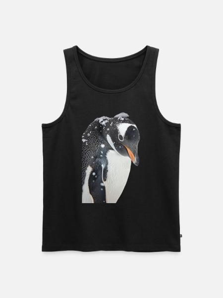 Penguin - Men's Premium Organic Tank Top - black