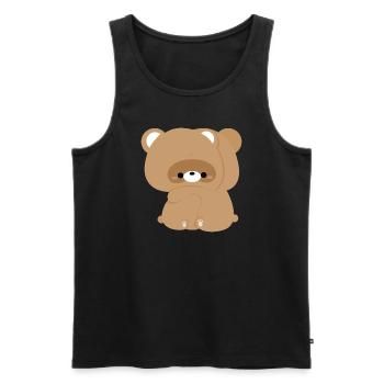 Beaver Love - Men's Premium Organic Tank Top - black - Front - AI Model Male 178 light (178cm)