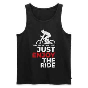 English quote cycling humor cycling cycling bike - Men's Premium Organic Tank Top - black - Front - Michal (187cm)
