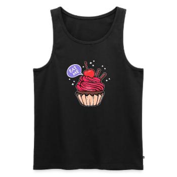 Sweets Statement Cupcake Cuisson Snacking - Débardeur bio Premium Homme - noir - Devant - AI Model Male 178 light (178cm)
