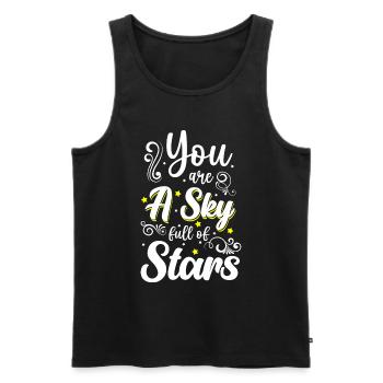 Star Star Moon Wishes - Men's Premium Organic Tank Top - black - Front - AI Model Male 178 light (178cm)