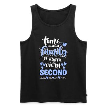 Réunion de famille Armoiries de la famille Parents - Débardeur bio Premium Homme - noir - Devant - Michal (187cm)