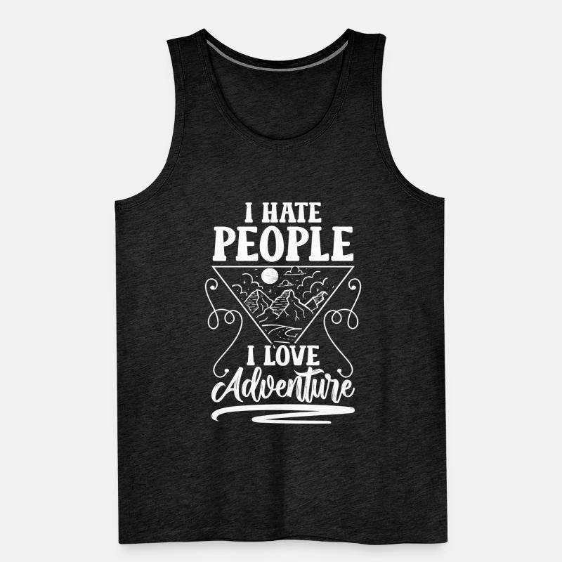 Sarcasm Crowd Aversion Common Men's Premium Organic Tank Top