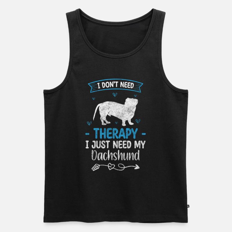 Dackel Hundehalter Jagdhund - Männer Premium Bio Tank Top - Schwarz