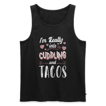 Relationship Partner Cuddly Tenderness - Men's Premium Organic Tank Top - black - Front - AI Model Male 178 light (178cm)