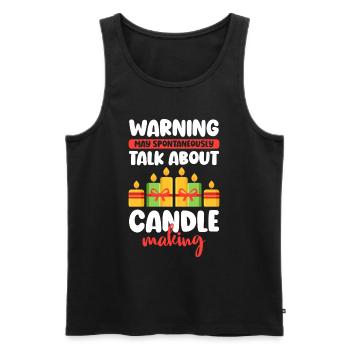 Candle Light Partner Romance - Men's Premium Organic Tank Top - black - Front - AI Model Male 178 light (178cm)