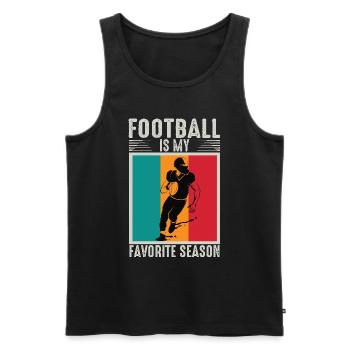 Football américain - Débardeur bio Premium Homme - noir - Devant - Michal (187cm)