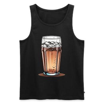 Cola-Glas - Männer Premium Bio Tank Top - Schwarz - Vorne - AI Model Male 178 light (178cm)