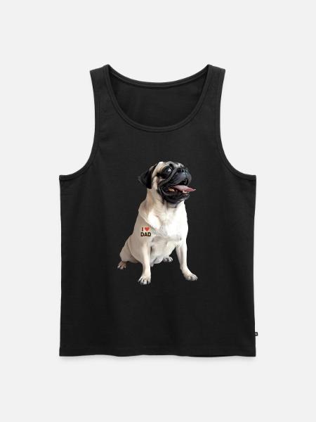 Pug Dad Papa - Men's Premium Organic Tank Top - black