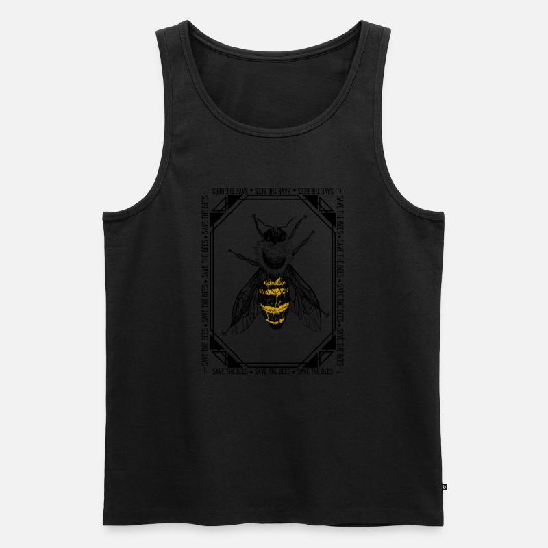 save the bees 3 - Männer Premium Bio Tank Top - Schwarz