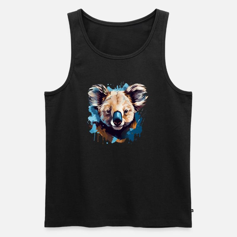 Koala's Eucalyptus Haven - Men's Premium Organic Tank Top - black