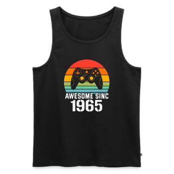 1965 Birthday Gift For All Gamers 1965 - Men's Premium Organic Tank Top - black - Front - Michal (187cm)