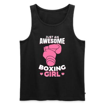 Just a great boxing girl - Men's Premium Organic Tank Top - black - Front - Michal (187cm)