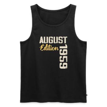 Jubiläum August 1959 - Limitierte Auflage August 1959 - Männer Premium Bio Tank Top - Schwarz - Vorne - Michal (187cm)