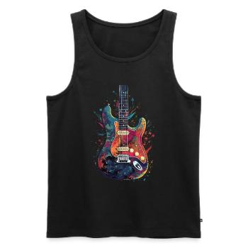 Electric Guitar Music Guitar Guitar - Men's Premium Organic Tank Top - black - Front - Michal (187cm)