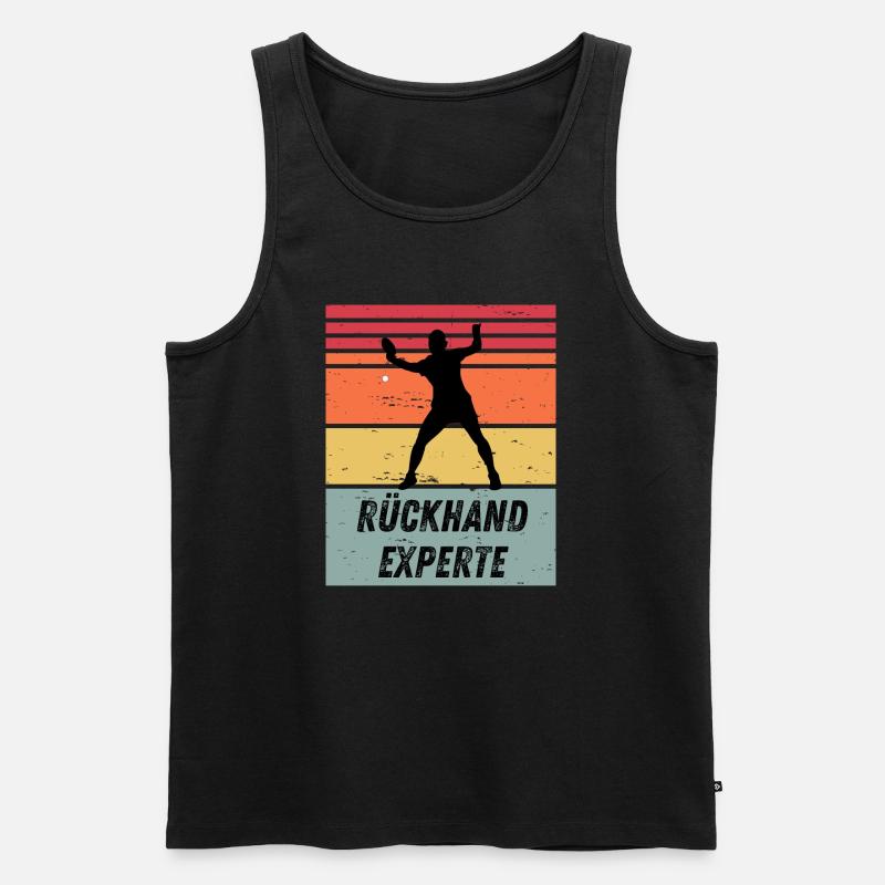 Rückhandexperte - Männer Premium Bio Tank Top - Schwarz