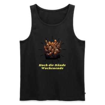 Hoch die Hände Wochenende - Männer Premium Bio Tank Top - Schwarz - Vorne - Michal (187cm)