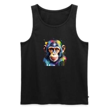Monkey Color Stench Cool Cool - Men's Premium Organic Tank Top - black - Front - AI Model Male 178 light (178cm)