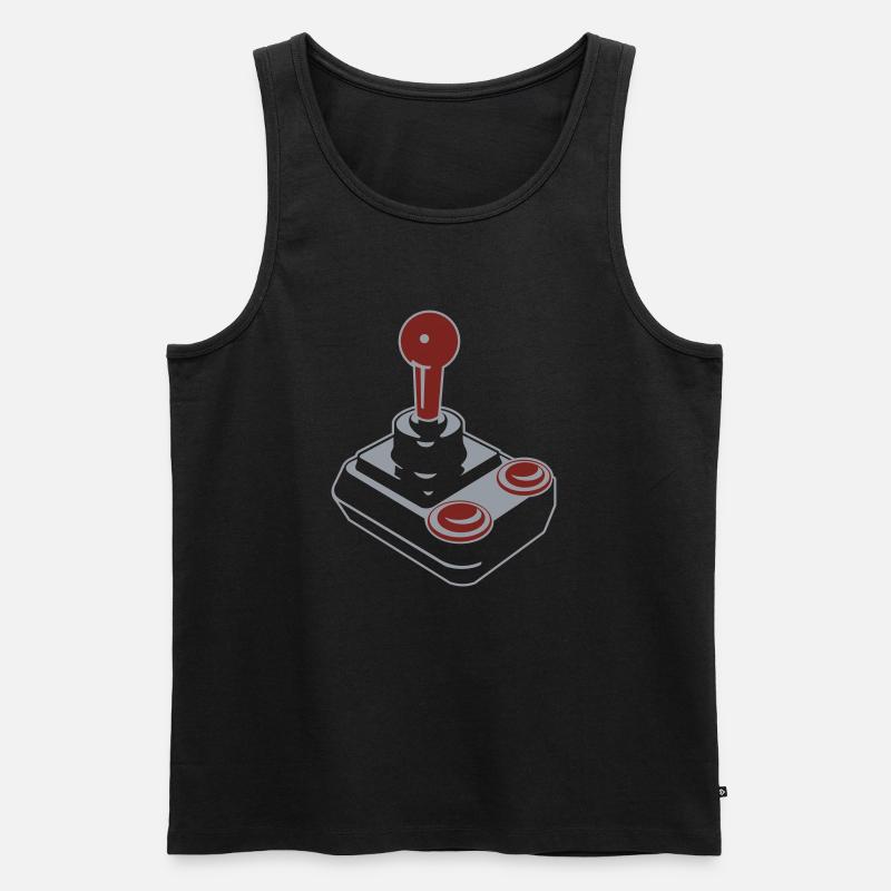 Joystick (b2a) - Männer Premium Bio Tank Top - Schwarz