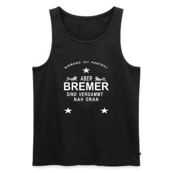 Die Stadt Bremen Bremer - Männer Premium Bio Tank Top - Schwarz - Vorne - Michal (187cm)