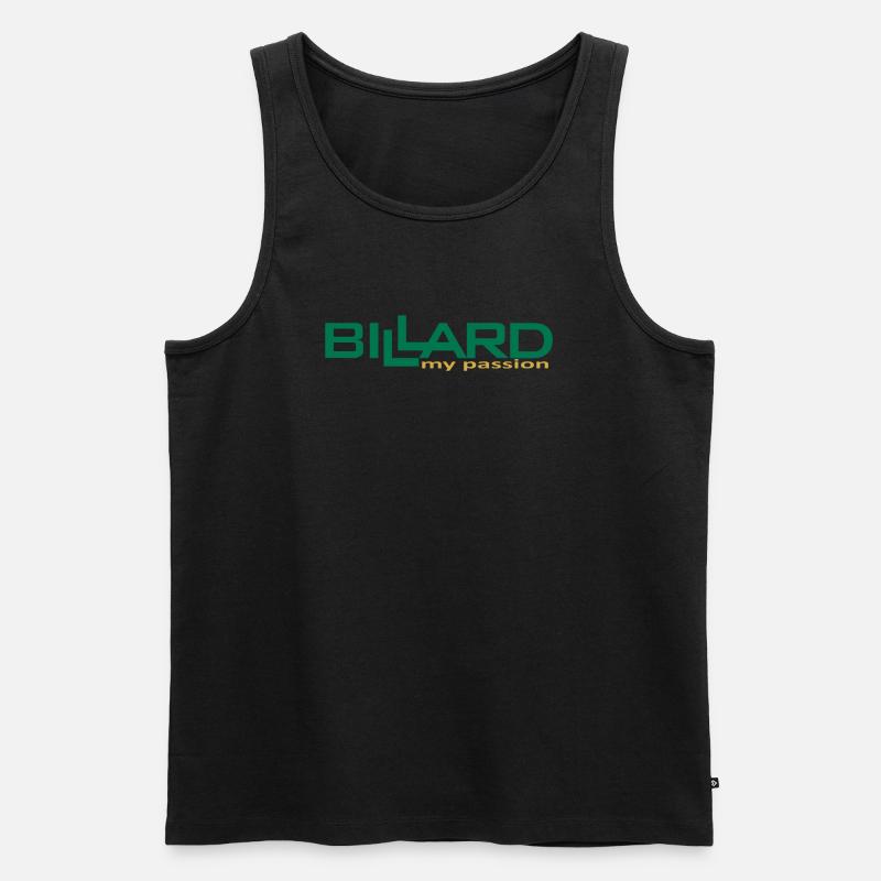 Billard Design my passion, Poolbillard - Männer Premium Bio Tank Top - Schwarz