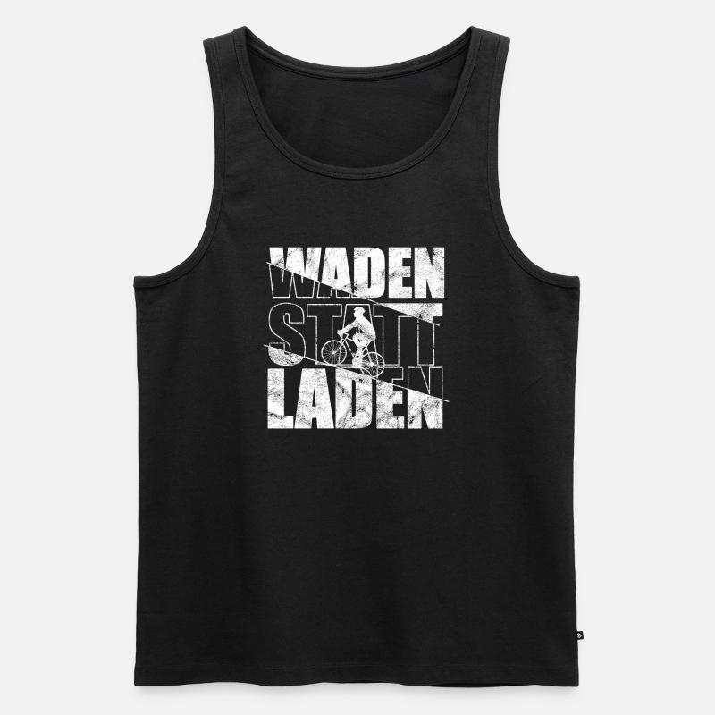 Fahrrad Spruch - Männer Premium Bio Tank Top - Schwarz
