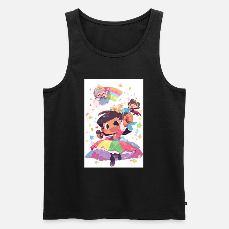 Diverses Pride-Trio: Freundschaft feiern und - Männer Premium Bio Tank Top - Schwarz