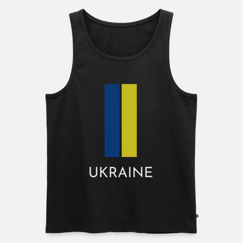 Ukrainische Flagge - Männer Premium Bio Tank Top - Schwarz
