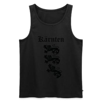 Carinthia - Men's Premium Organic Tank Top - black - Front - AI Model Male 178 light (178cm)