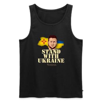 Ukraine Nouveau-Mexique - Débardeur bio Premium Homme - noir - Devant - AI Model Male 178 light (178cm)