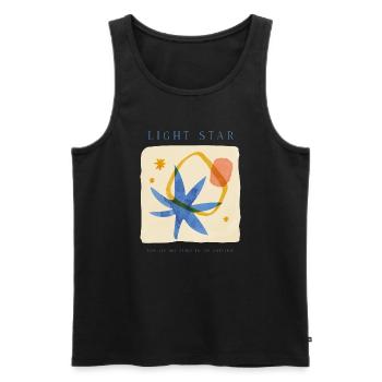 Star-Zitat - Männer Premium Bio Tank Top - Schwarz - Vorne - Michal (187cm)