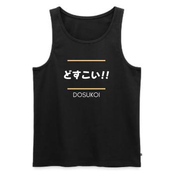 Dosukoi!! - Männer Premium Bio Tank Top - Schwarz - Vorne - Michal (187cm)
